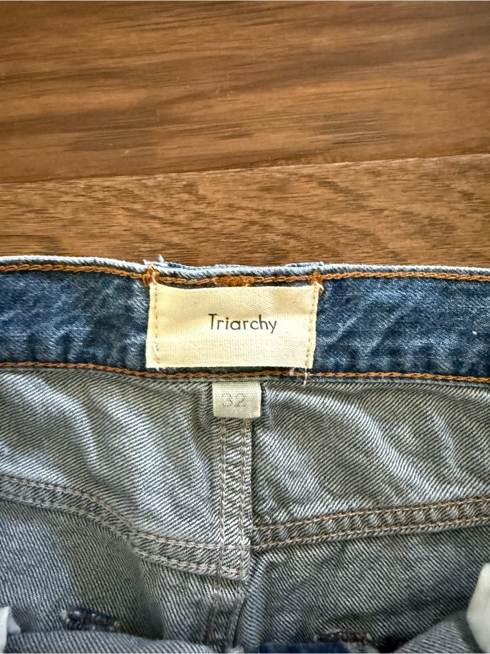 Triarchy Women’s Two-Tone Blue Wide Leg Jeans - size 32 - Picture 2 of 3